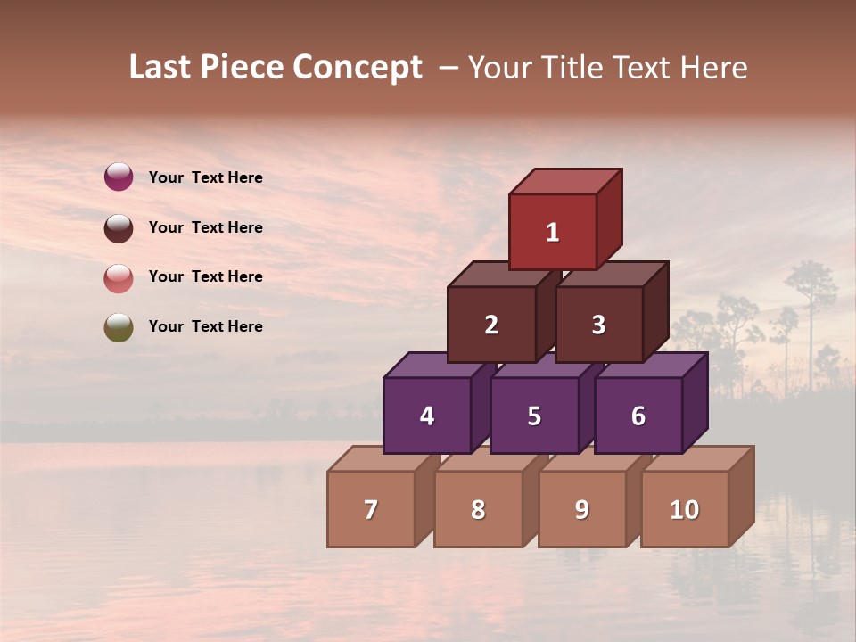 Water Reflections Red Pine PowerPoint Template