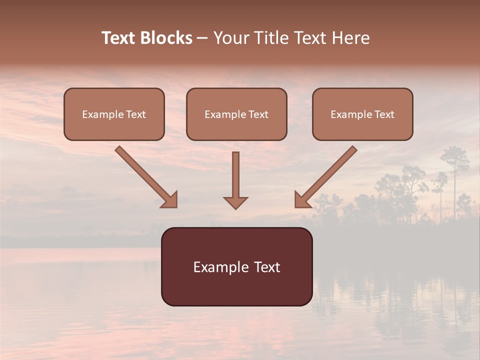 Water Reflections Red Pine PowerPoint Template