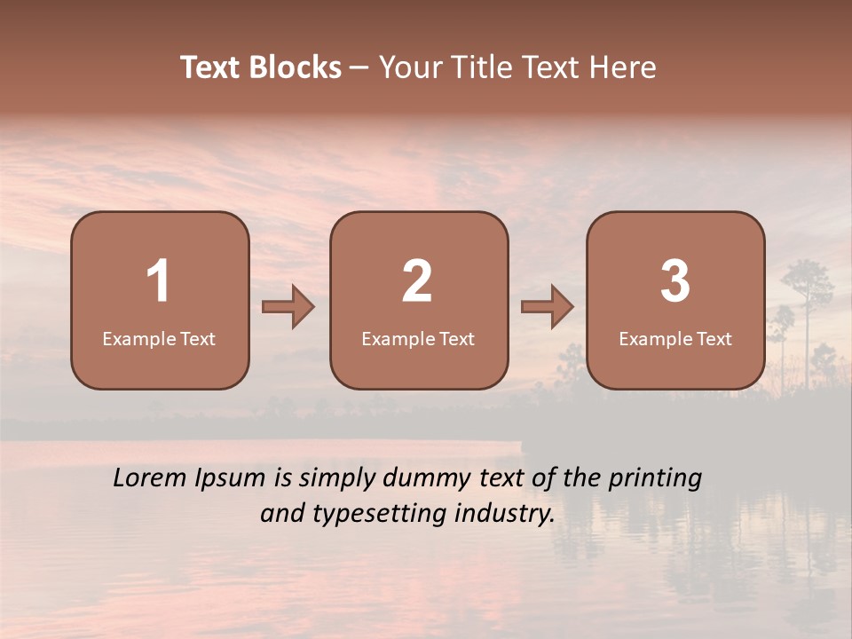 Water Reflections Red Pine PowerPoint Template