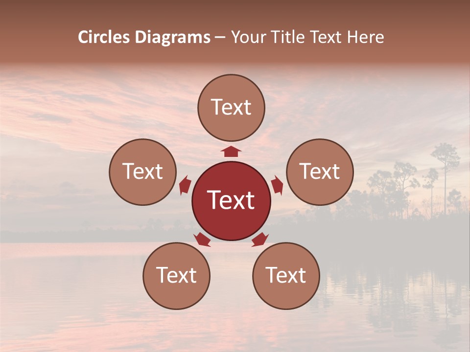 Water Reflections Red Pine PowerPoint Template