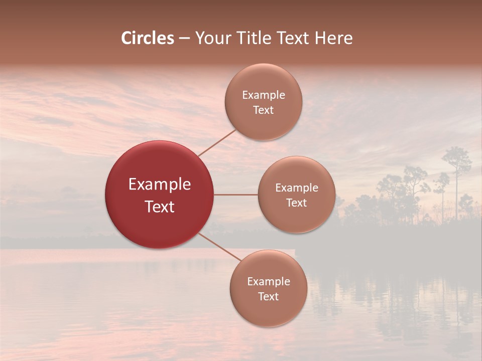 Water Reflections Red Pine PowerPoint Template