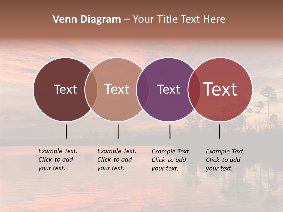 Water Reflections Red Pine PowerPoint Template