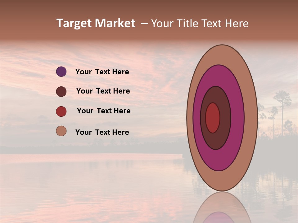 Water Reflections Red Pine PowerPoint Template