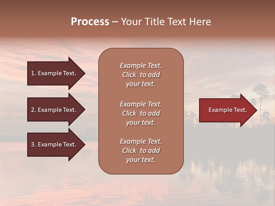 Water Reflections Red Pine PowerPoint Template