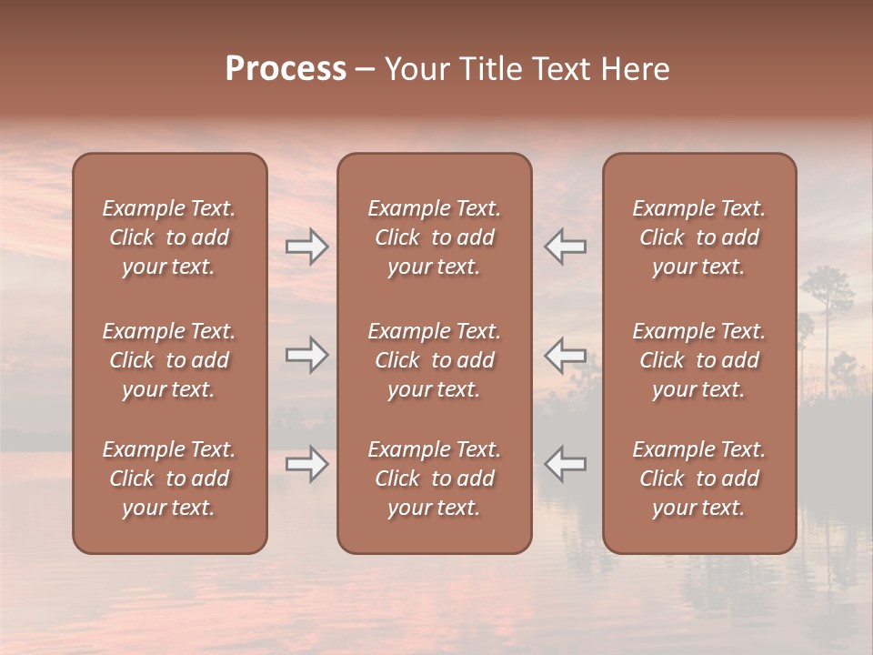 Water Reflections Red Pine PowerPoint Template