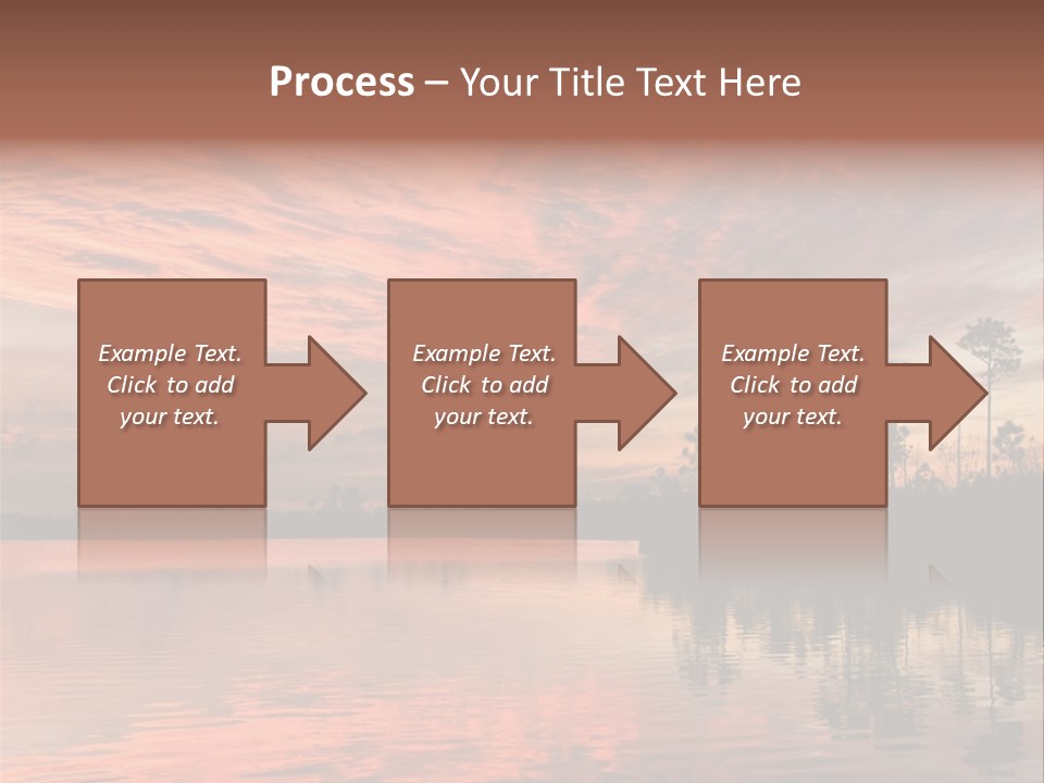 Water Reflections Red Pine PowerPoint Template