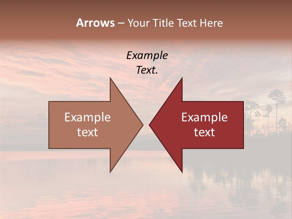 Water Reflections Red Pine PowerPoint Template