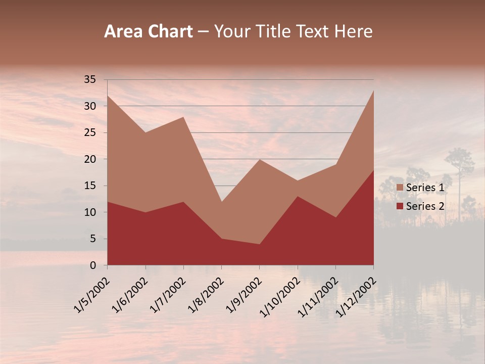 Water Reflections Red Pine PowerPoint Template