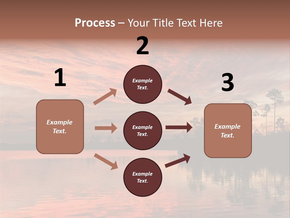 Water Reflections Red Pine PowerPoint Template