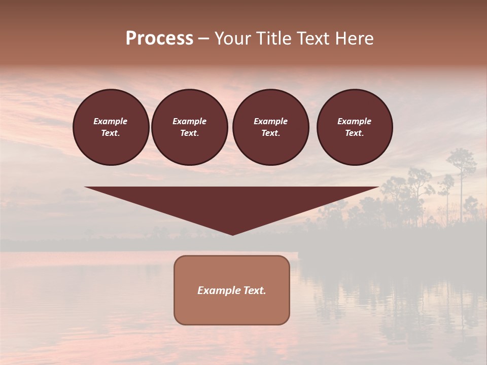 Water Reflections Red Pine PowerPoint Template