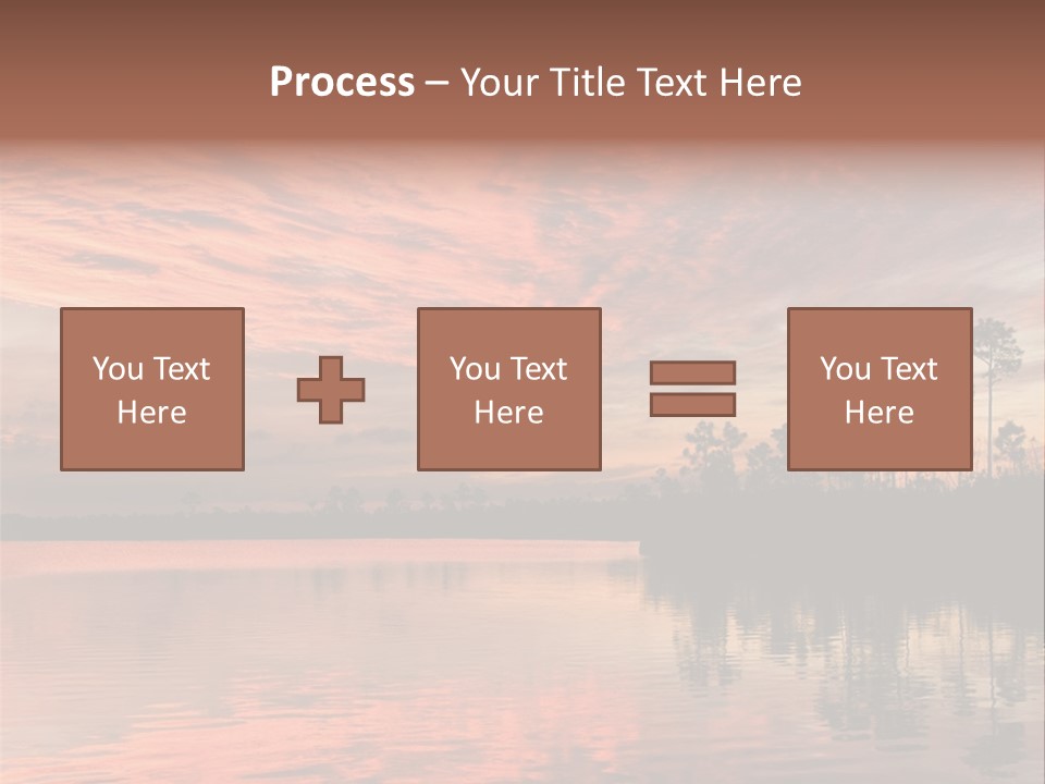 Water Reflections Red Pine PowerPoint Template