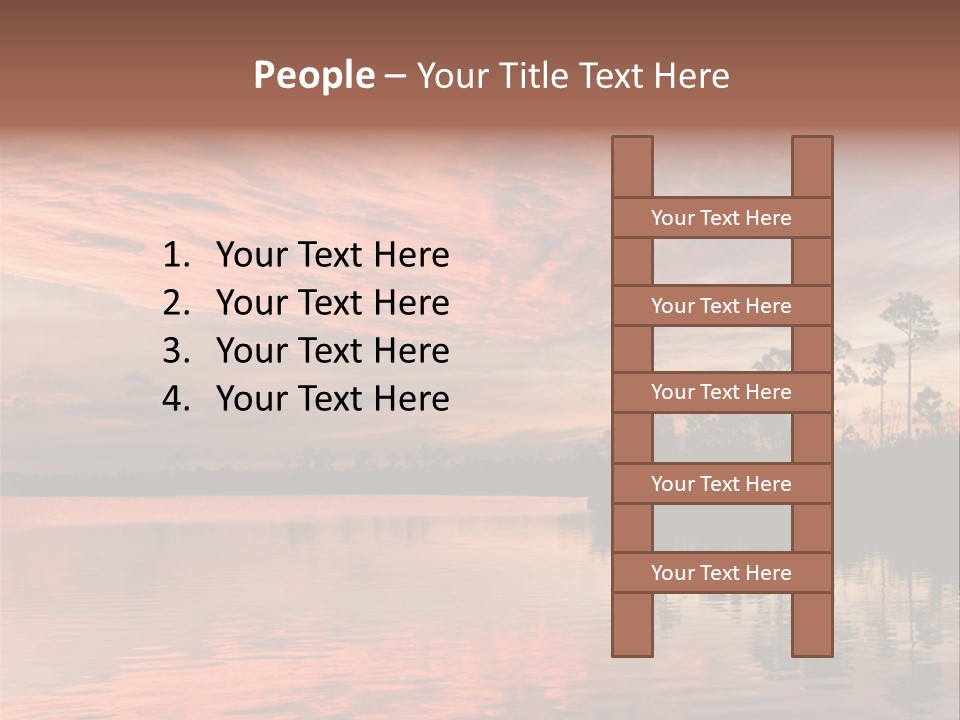 Water Reflections Red Pine PowerPoint Template