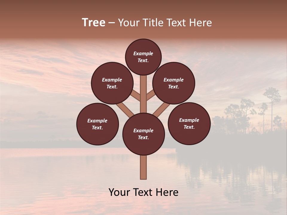 Water Reflections Red Pine PowerPoint Template