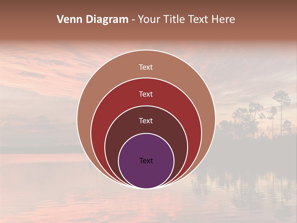 Water Reflections Red Pine PowerPoint Template
