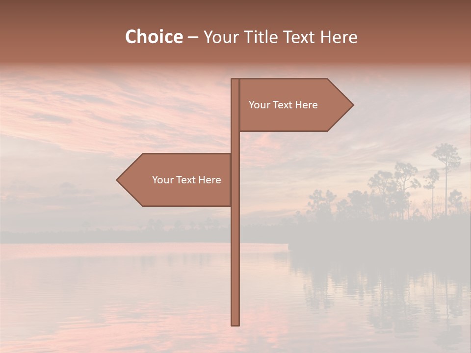 Water Reflections Red Pine PowerPoint Template