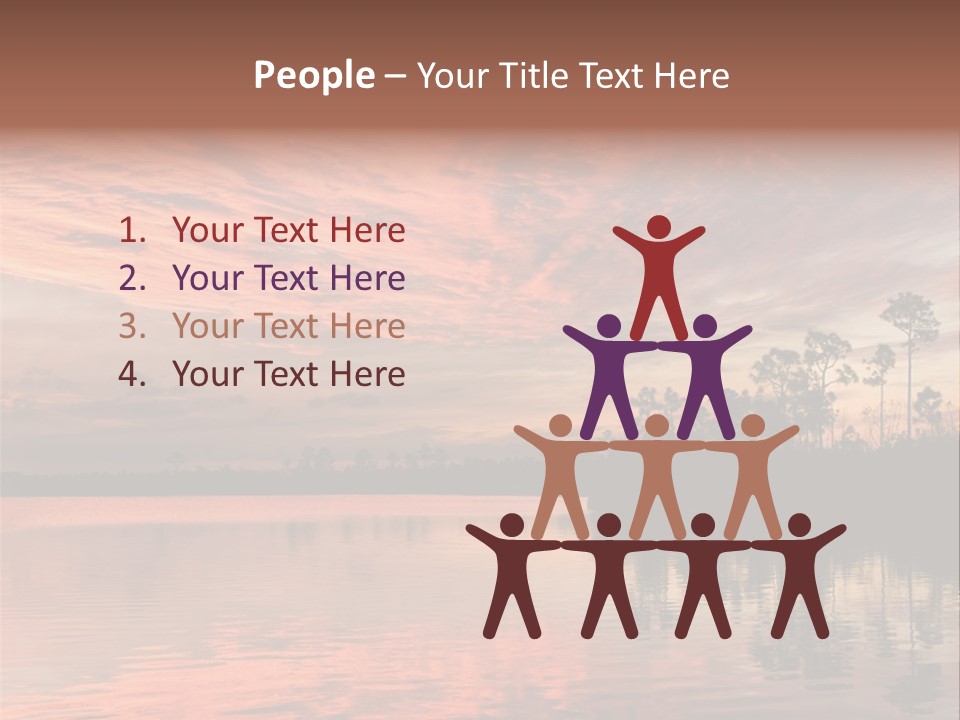 Water Reflections Red Pine PowerPoint Template