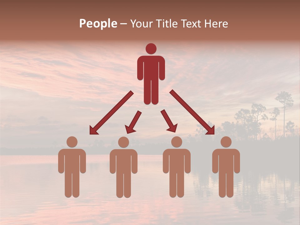 Water Reflections Red Pine PowerPoint Template