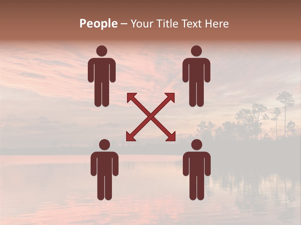 Water Reflections Red Pine PowerPoint Template