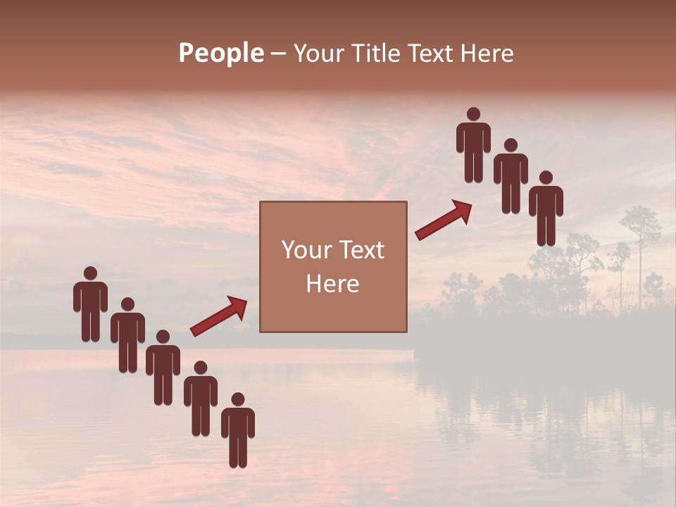 Water Reflections Red Pine PowerPoint Template