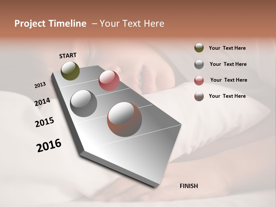 Space Resting White PowerPoint Template