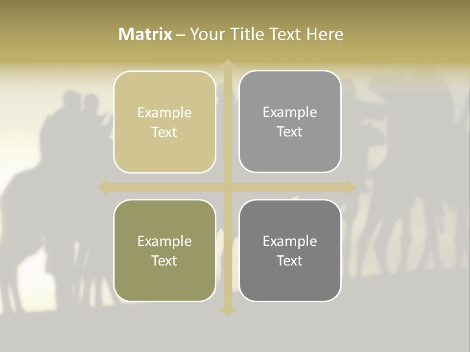Silhouette Camel Behind PowerPoint Template