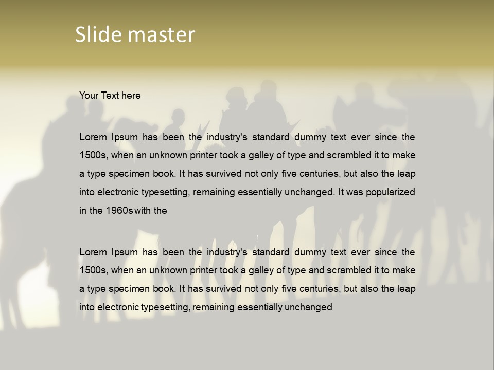 Silhouette Camel Behind PowerPoint Template