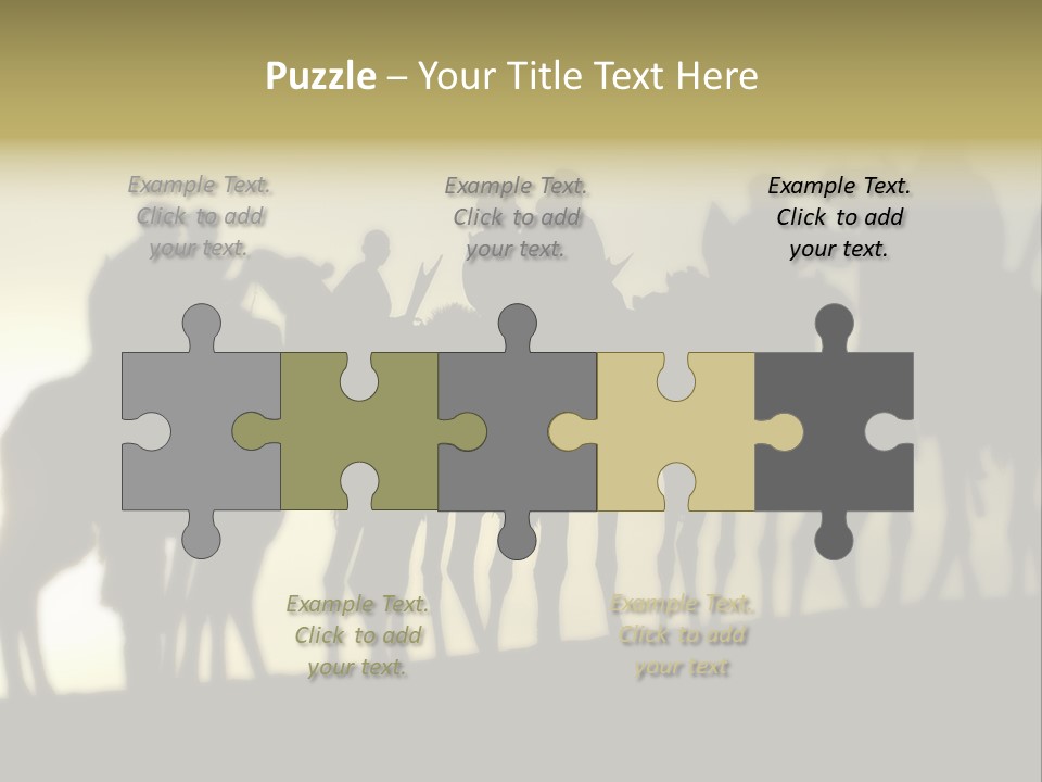 Silhouette Camel Behind PowerPoint Template