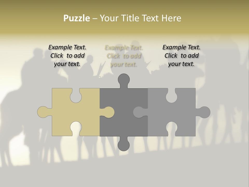 Silhouette Camel Behind PowerPoint Template