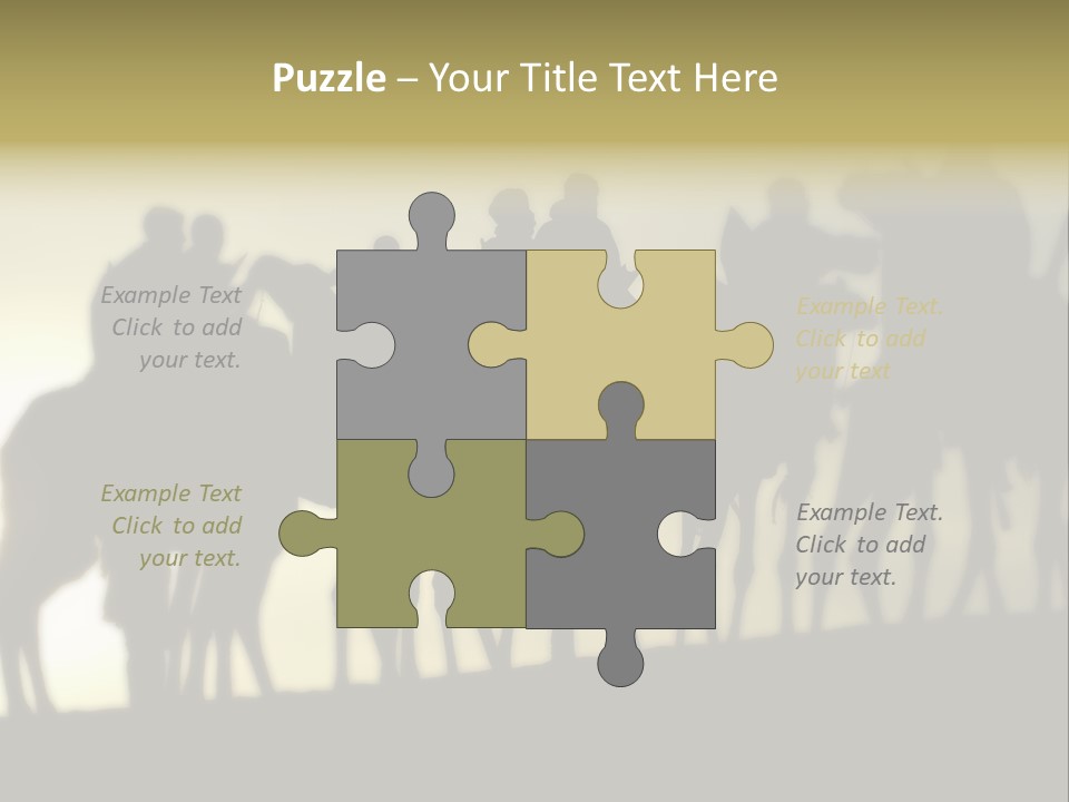 Silhouette Camel Behind PowerPoint Template