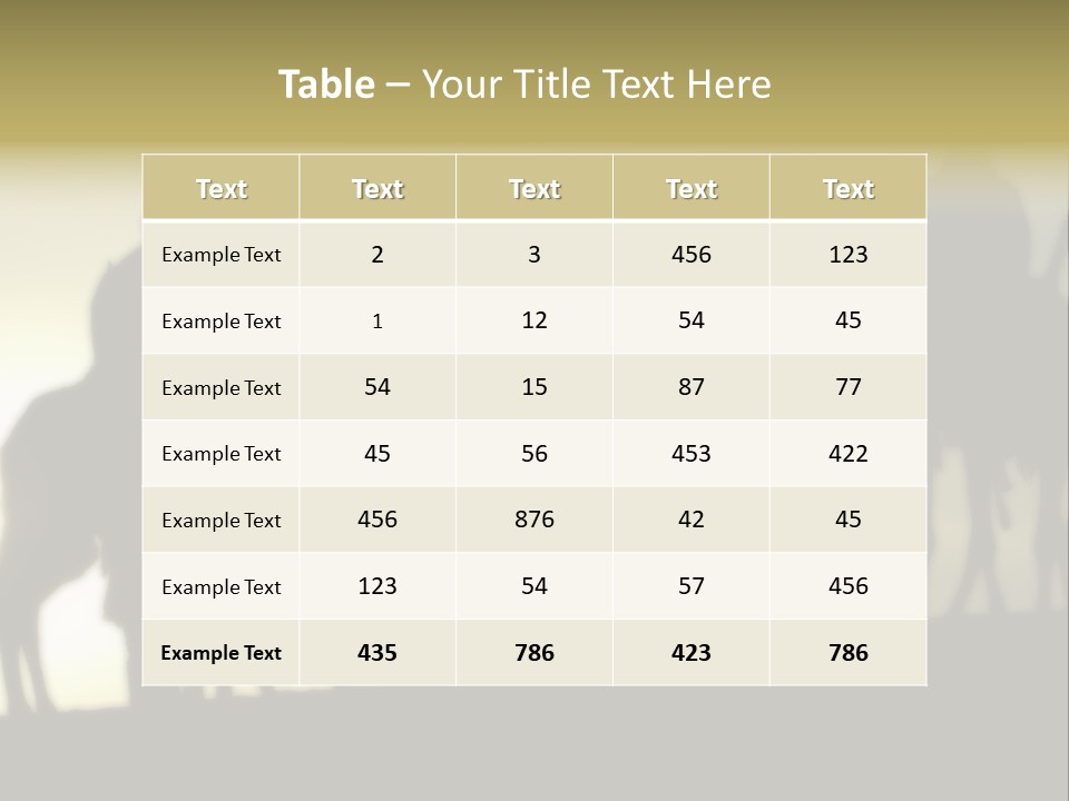 Silhouette Camel Behind PowerPoint Template