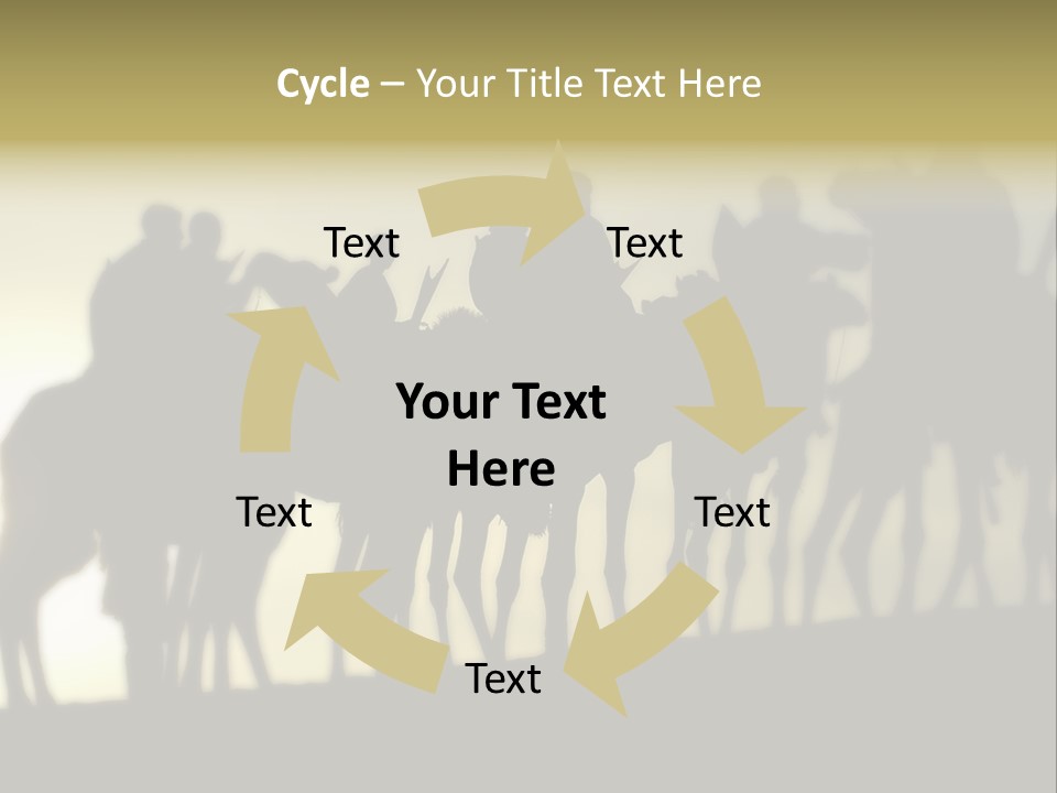 Silhouette Camel Behind PowerPoint Template