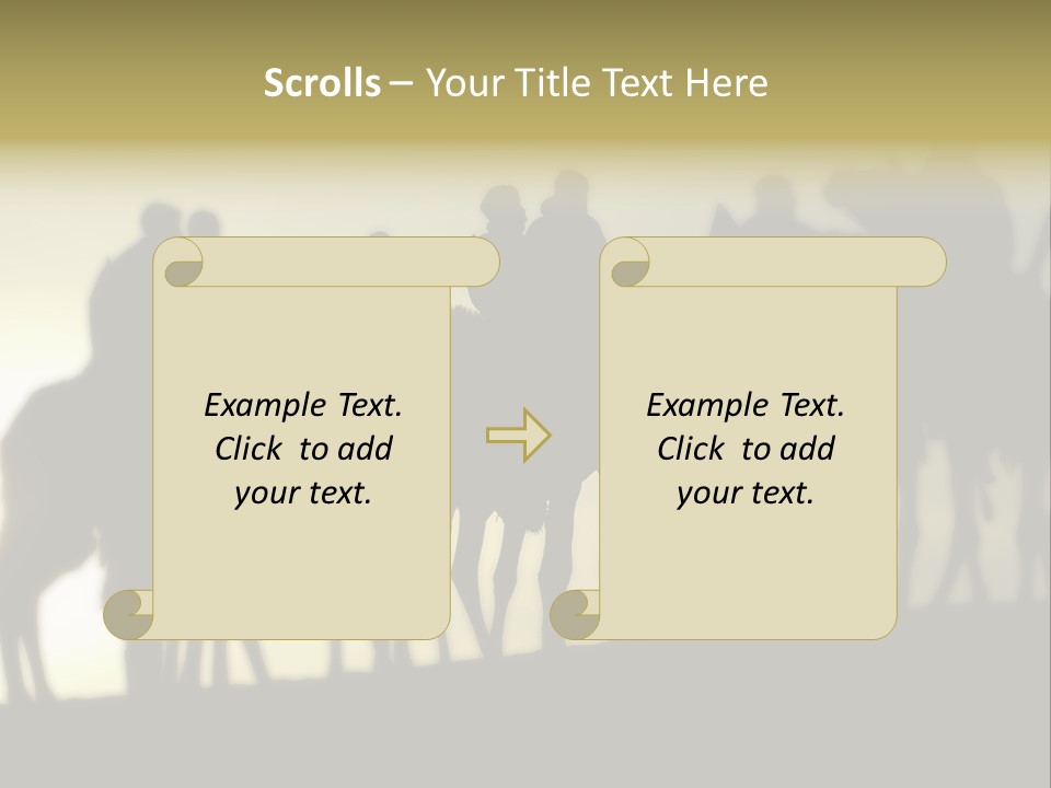 Silhouette Camel Behind PowerPoint Template