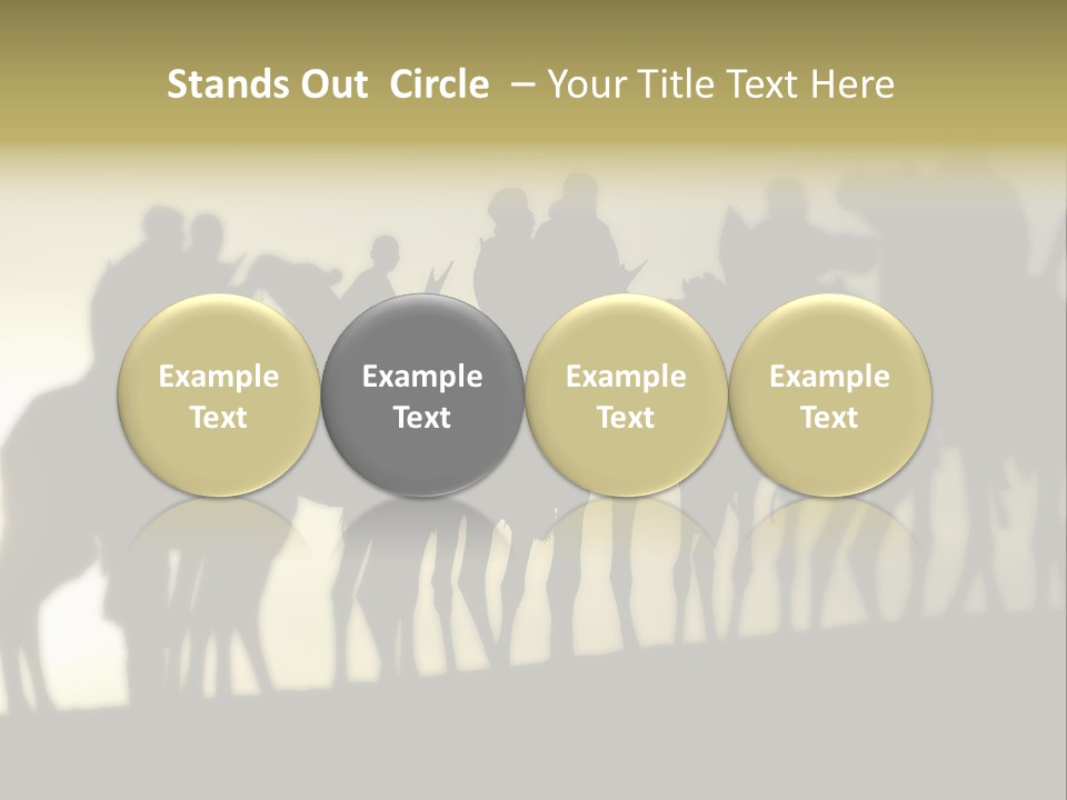 Silhouette Camel Behind PowerPoint Template