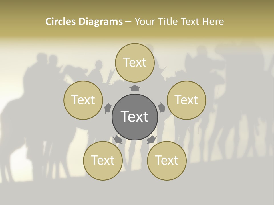 Silhouette Camel Behind PowerPoint Template