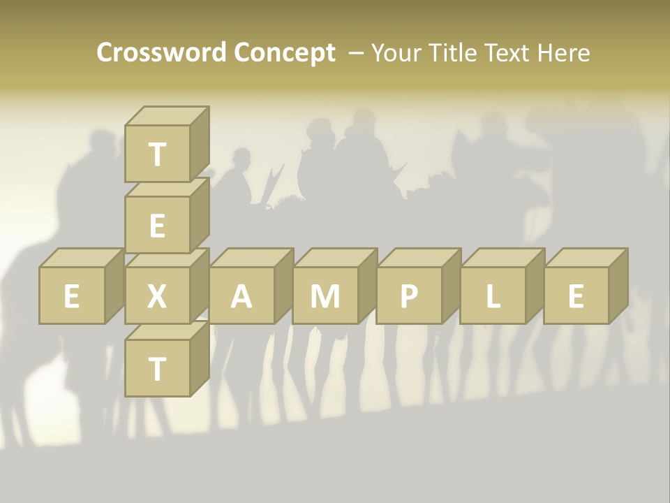 Silhouette Camel Behind PowerPoint Template