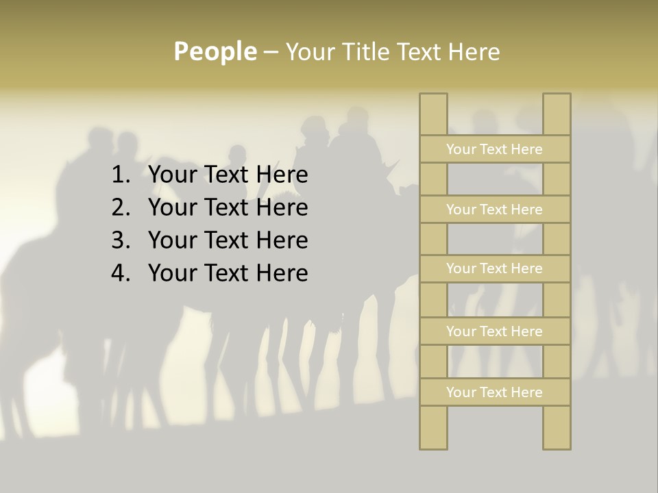 Silhouette Camel Behind PowerPoint Template