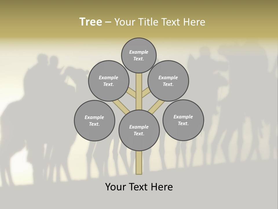 Silhouette Camel Behind PowerPoint Template