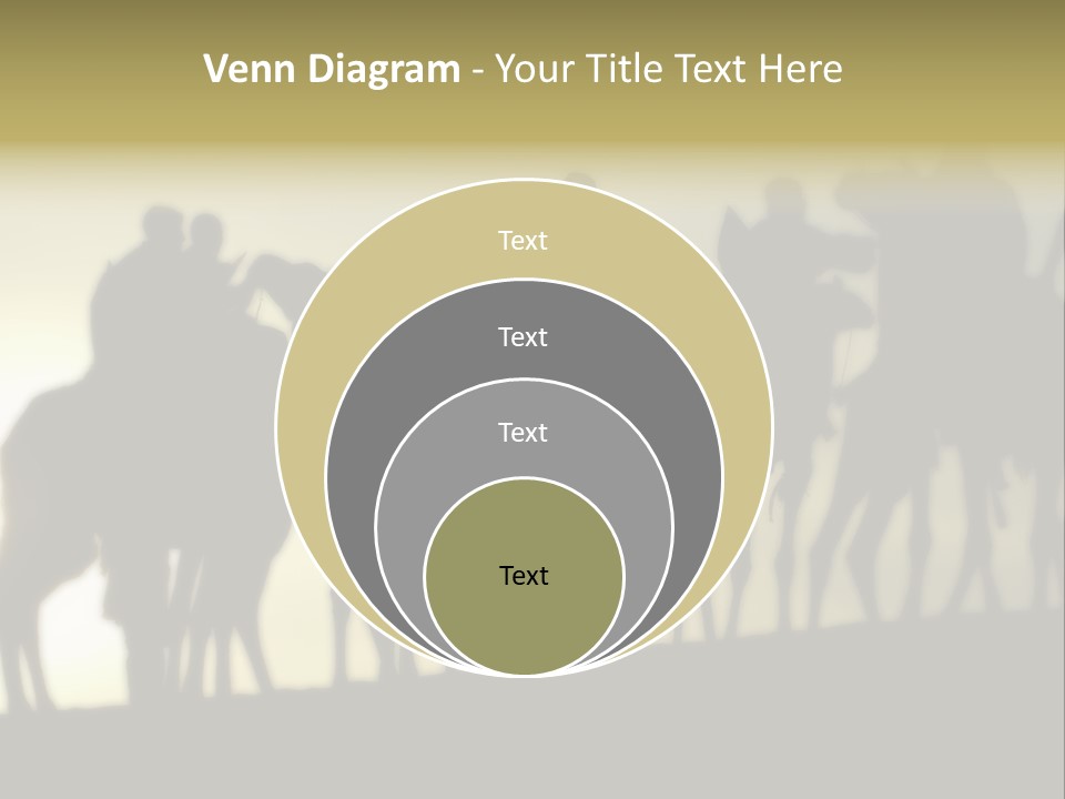 Silhouette Camel Behind PowerPoint Template