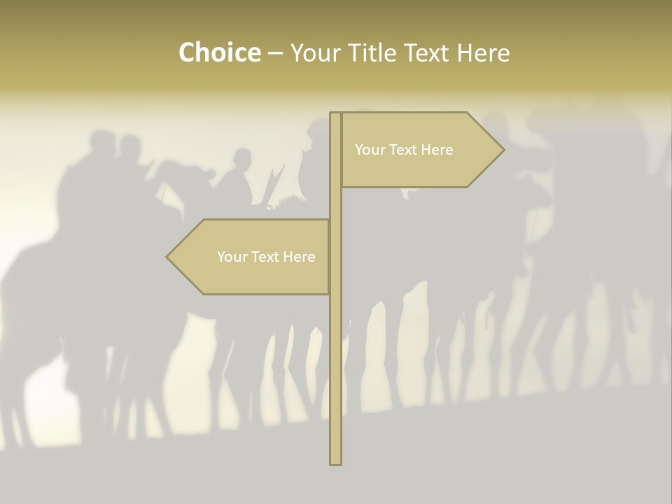 Silhouette Camel Behind PowerPoint Template