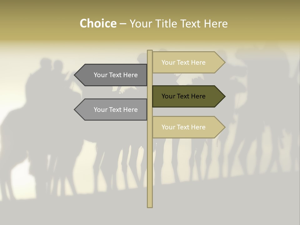 Silhouette Camel Behind PowerPoint Template
