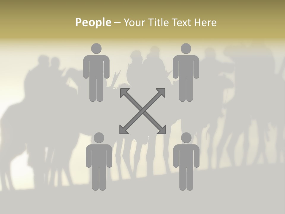 Silhouette Camel Behind PowerPoint Template