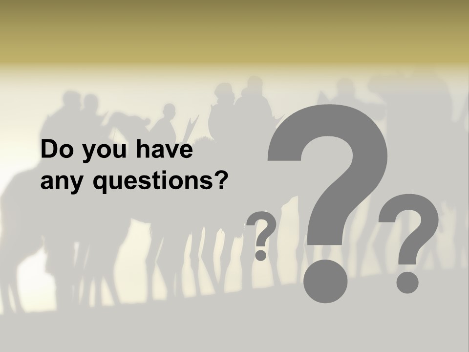 Silhouette Camel Behind PowerPoint Template