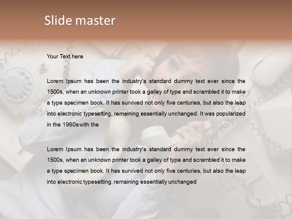 Unhappy Depression Businesswoman PowerPoint Template