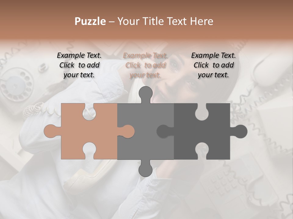 Unhappy Depression Businesswoman PowerPoint Template