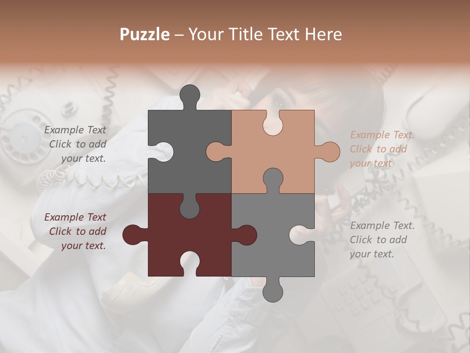 Unhappy Depression Businesswoman PowerPoint Template