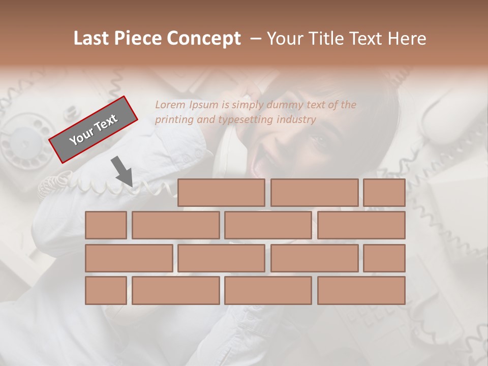 Unhappy Depression Businesswoman PowerPoint Template