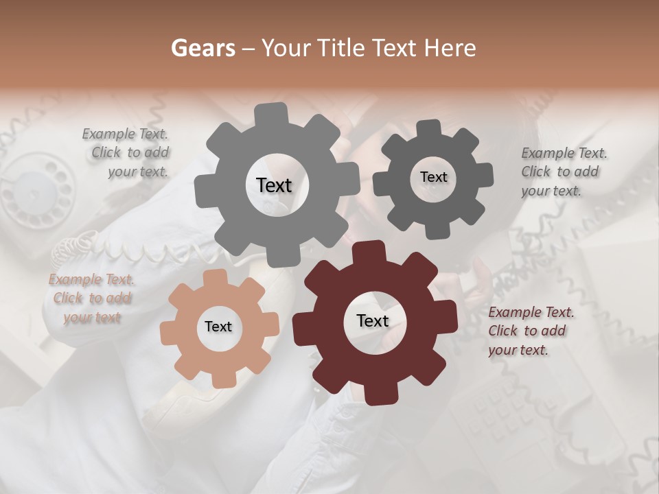 Unhappy Depression Businesswoman PowerPoint Template