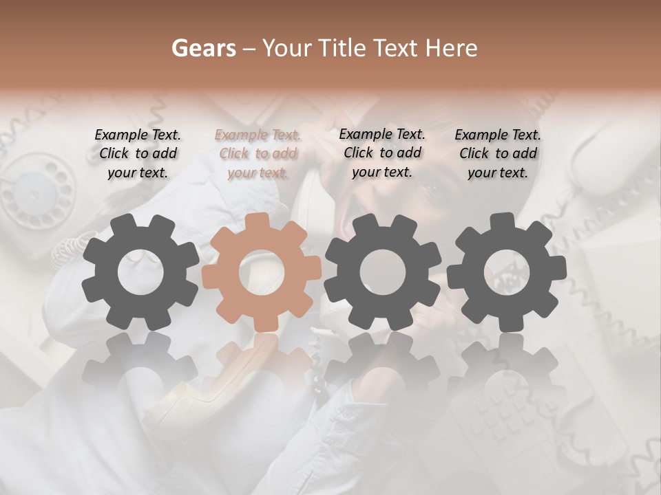 Unhappy Depression Businesswoman PowerPoint Template