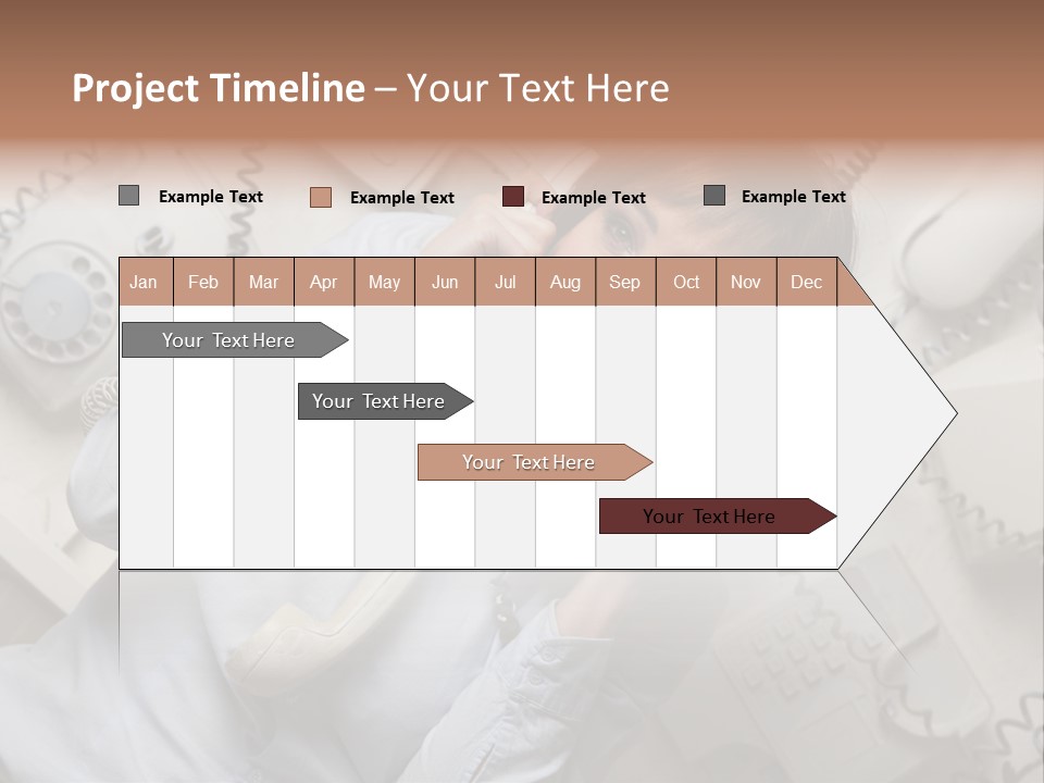 Unhappy Depression Businesswoman PowerPoint Template