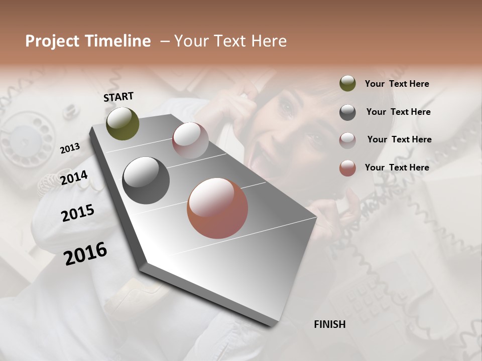 Unhappy Depression Businesswoman PowerPoint Template